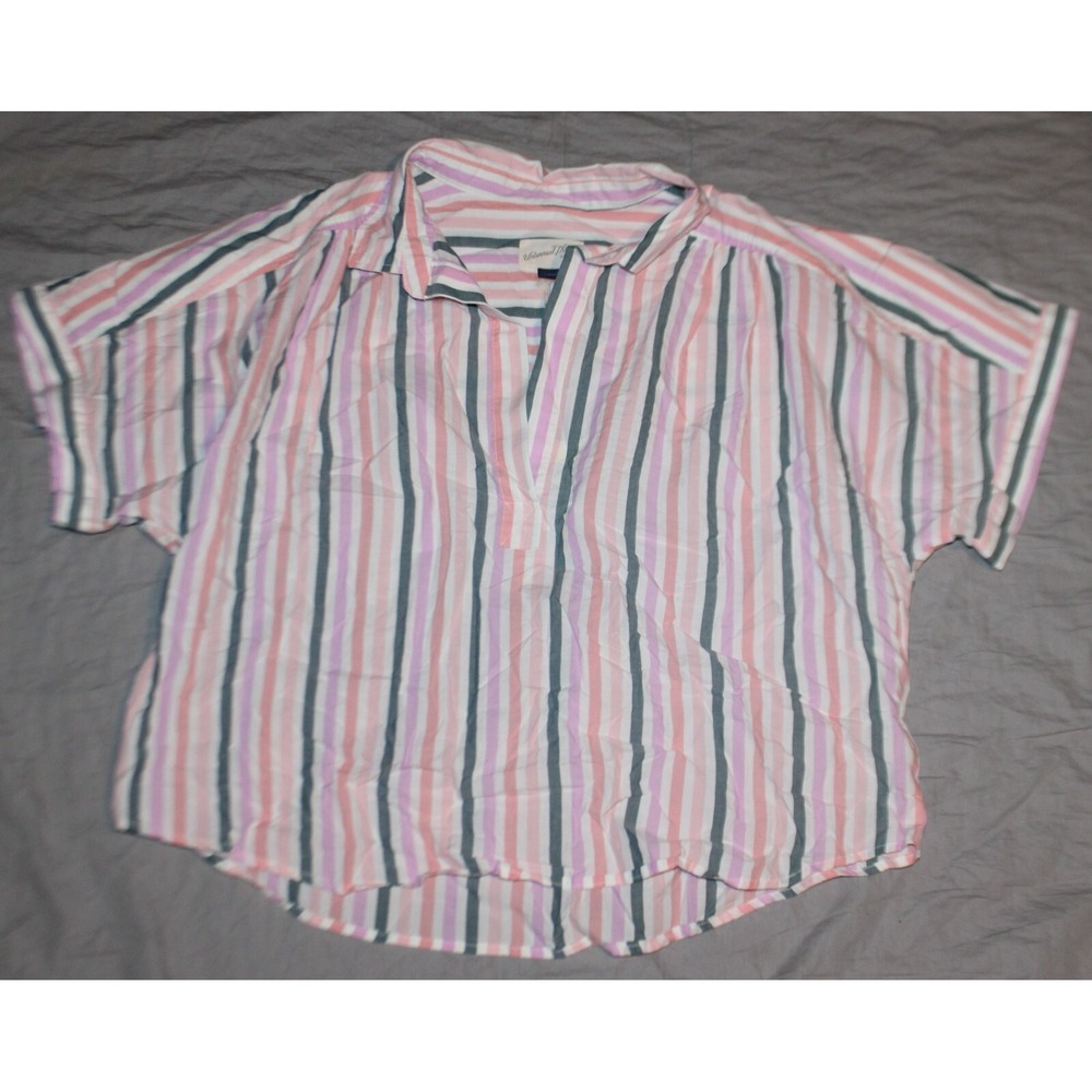 Women's Short Sleeve Pullover Blouse - Universal Thread stripe Size S NEW